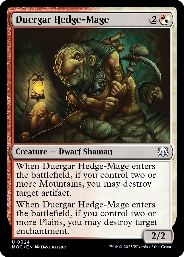 Duergar Hedge-Mage [March of the Machine Commander] | Game Grid - Logan