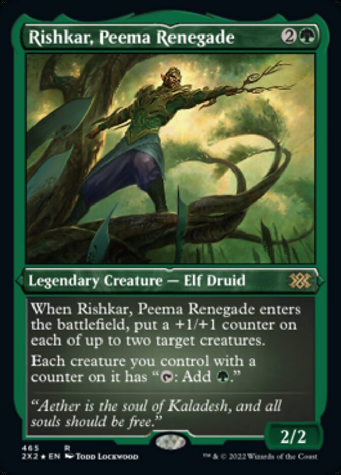 Rishkar, Peema Renegade (Foil Etched) [Double Masters 2022] | Game Grid - Logan