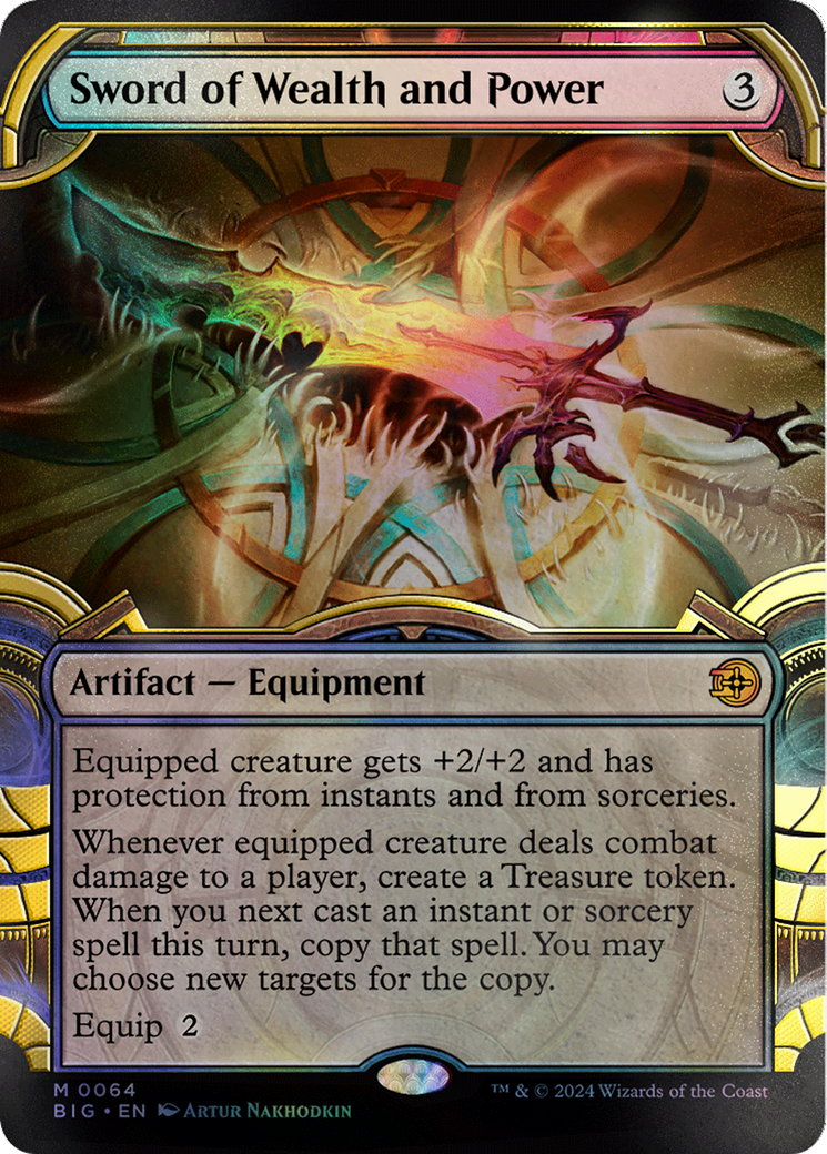 Sword of Wealth and Power (Showcase) (Raised Foil) [Outlaws of Thunder Junction: The Big Score] | Game Grid - Logan