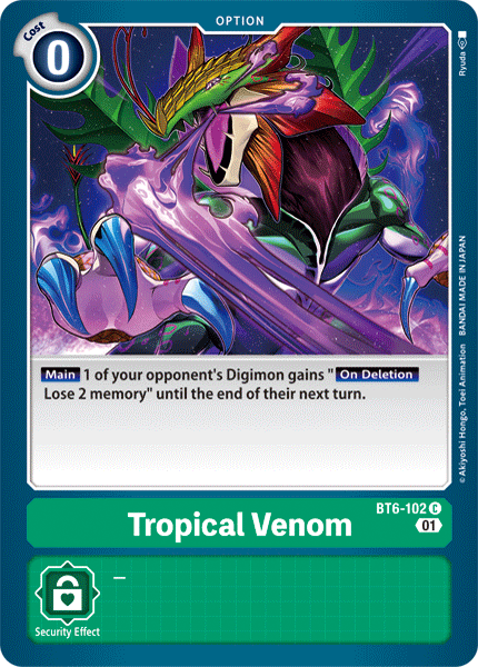 Tropical Venom [BT6-102] [Double Diamond] | Game Grid - Logan
