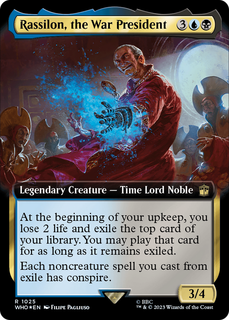 Rassilon, the War President (Extended Art) (Surge Foil) [Doctor Who] | Game Grid - Logan