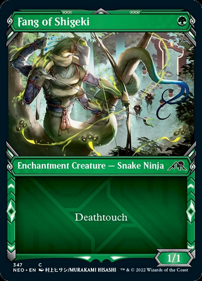 Fang of Shigeki (Showcase Ninja) [Kamigawa: Neon Dynasty] | Game Grid - Logan