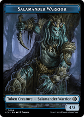 Salamander Warrior // Treasure Double-Sided Token [The Lost Caverns of Ixalan Commander Tokens] | Game Grid - Logan