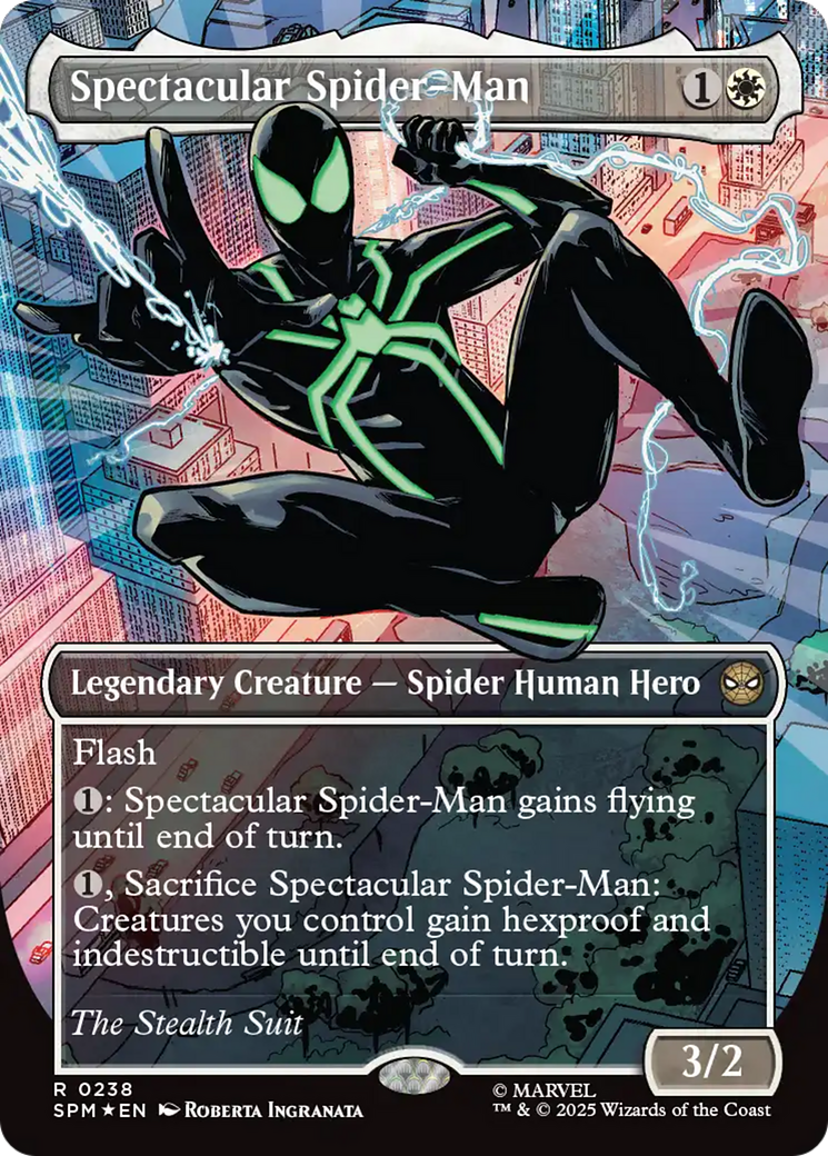 Spectacular Spider-Man (0238) (Borderless) (Textured Foil) [Marvel's Spider-Man] | Game Grid - Logan