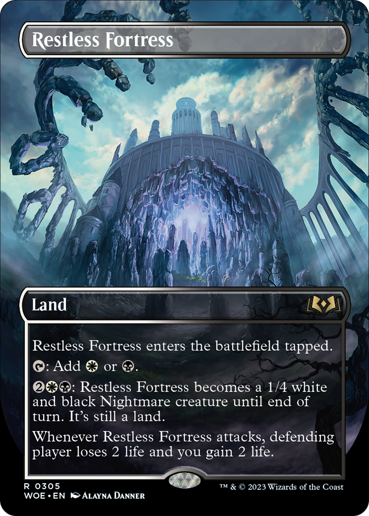 Restless Fortress (Borderless Alternate Art) [Wilds of Eldraine] | Game Grid - Logan