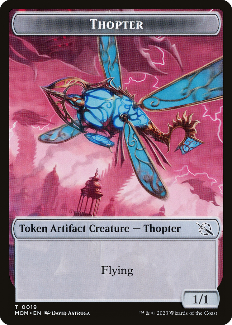 Thopter // Knight (10) Double-Sided Token [March of the Machine Tokens] | Game Grid - Logan