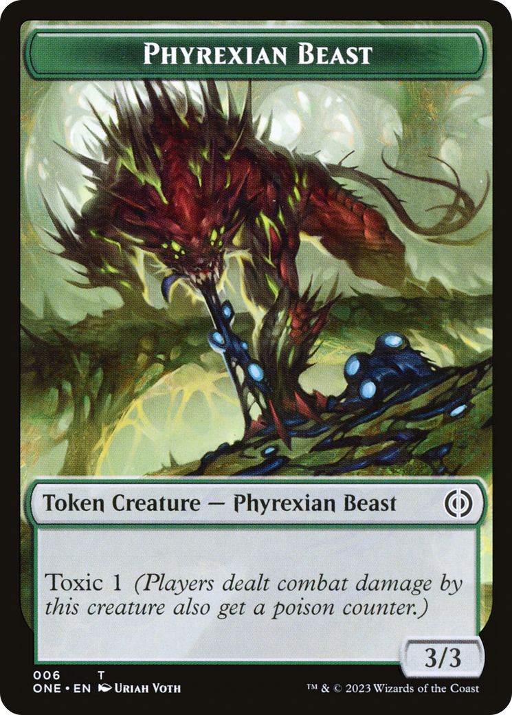 Phyrexian Beast Token [Phyrexia: All Will Be One Tokens] | Game Grid - Logan