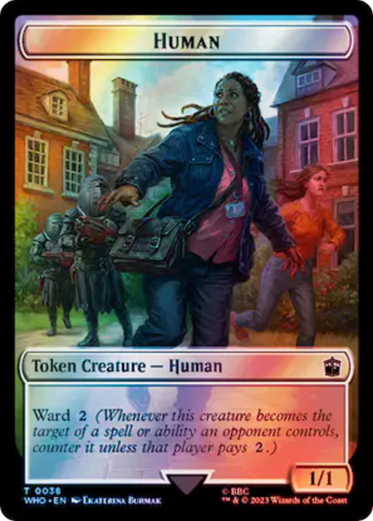 Human (0038) // Mutant Double-Sided Token (Surge Foil) [Doctor Who Tokens] | Game Grid - Logan