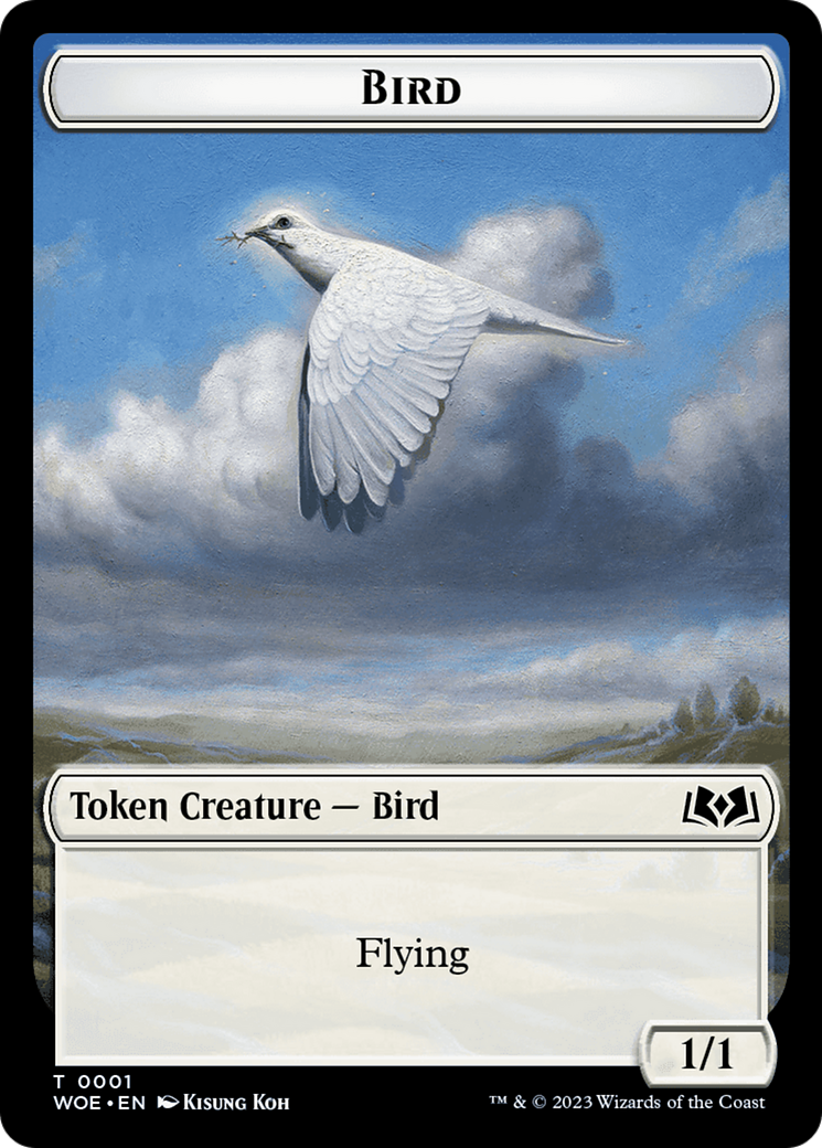 Bird // Food (0011) Double-Sided Token [Wilds of Eldraine Tokens] | Game Grid - Logan