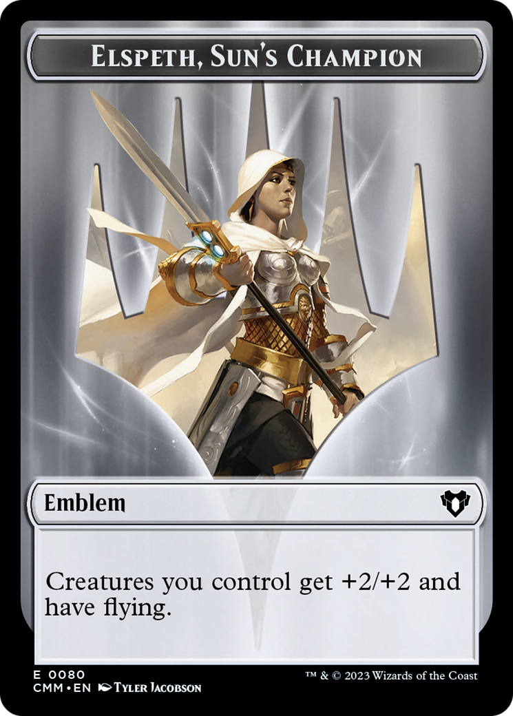 Elspeth, Sun's Champion Emblem // Copy (55) Double-Sided Token [Commander Masters Tokens] | Game Grid - Logan