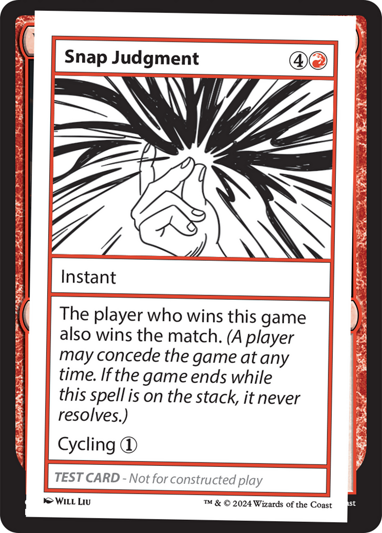 Snap Judgment [Mystery Booster 2 Playtest Cards] | Game Grid - Logan