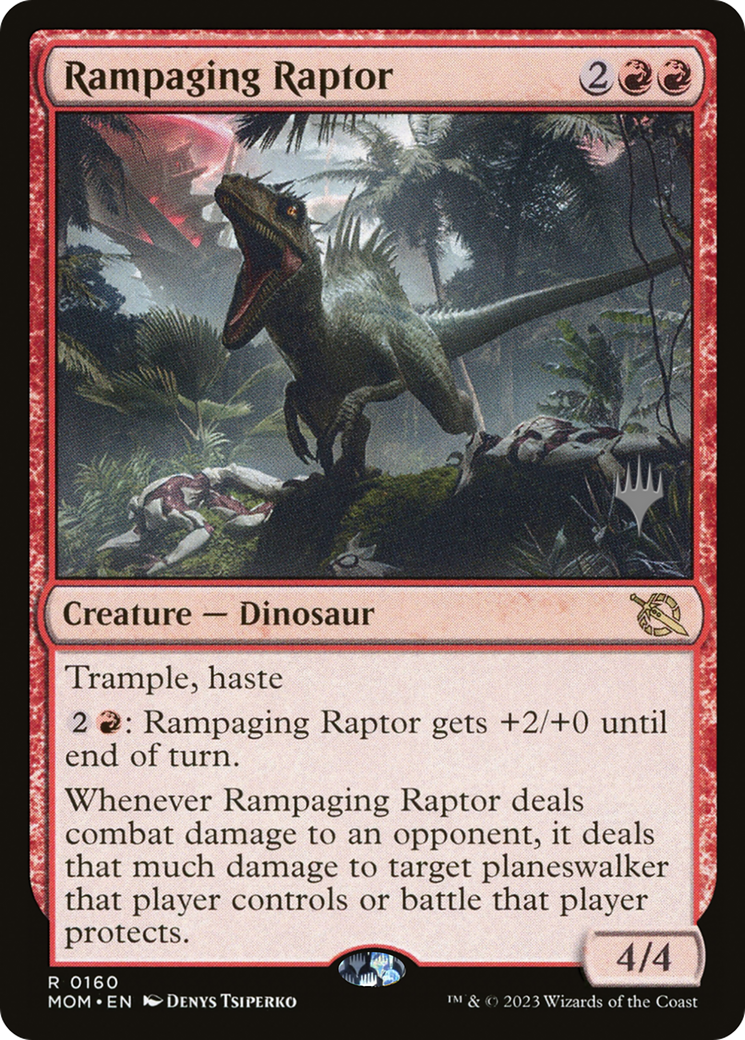 Rampaging Raptor (Promo Pack) [March of the Machine Promos] | Game Grid - Logan