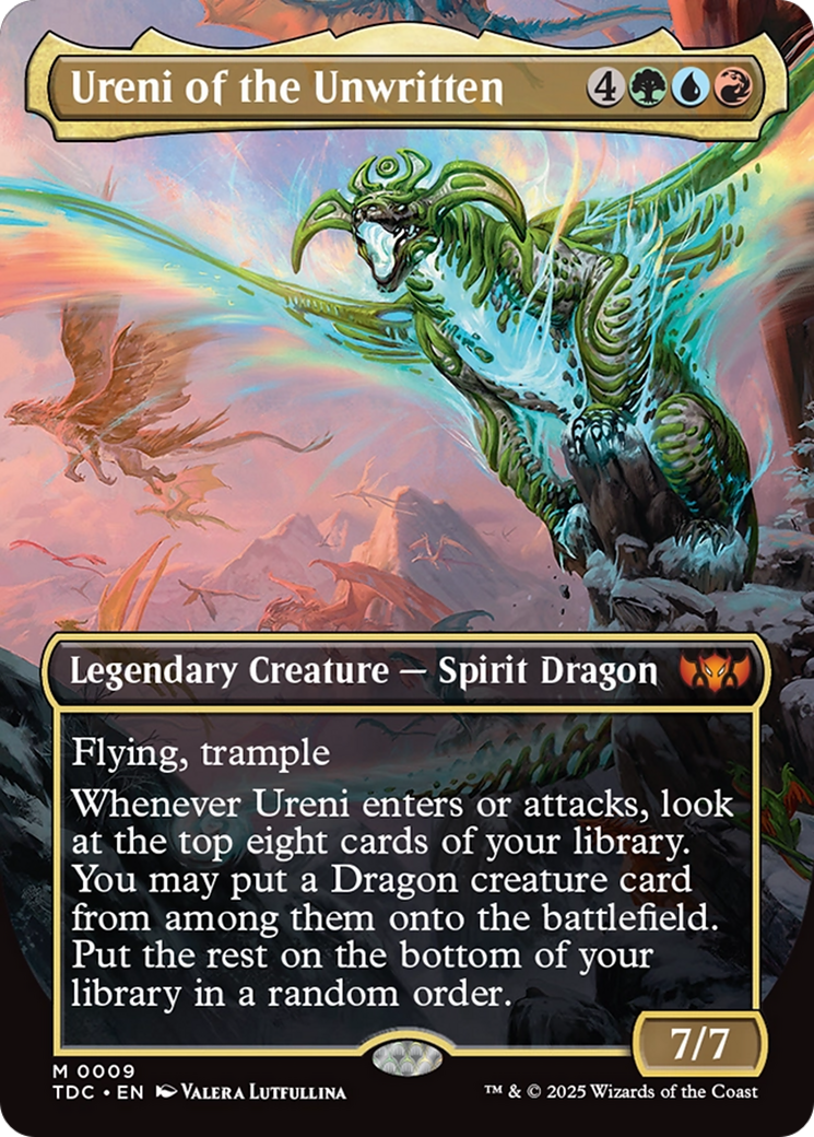 Ureni of the Unwritten (Borderless) [Tarkir: Dragonstorm Commander] | Game Grid - Logan