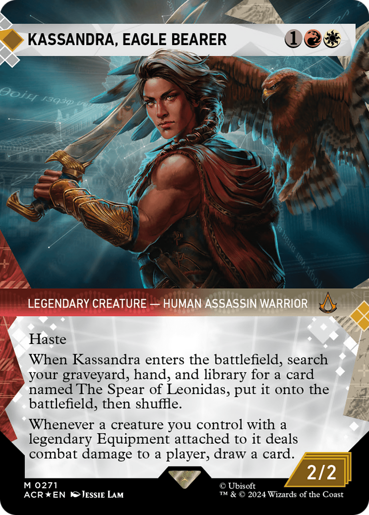 Kassandra, Eagle Bearer (Showcase) (Textured Foil) [Assassin's Creed] | Game Grid - Logan