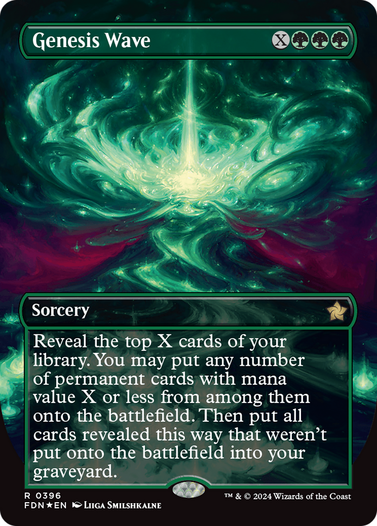 Genesis Wave (Borderless) (Mana Foil) [Foundations] | Game Grid - Logan