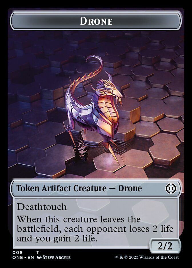 Rebel // Drone Double-Sided Token [Phyrexia: All Will Be One Tokens] | Game Grid - Logan