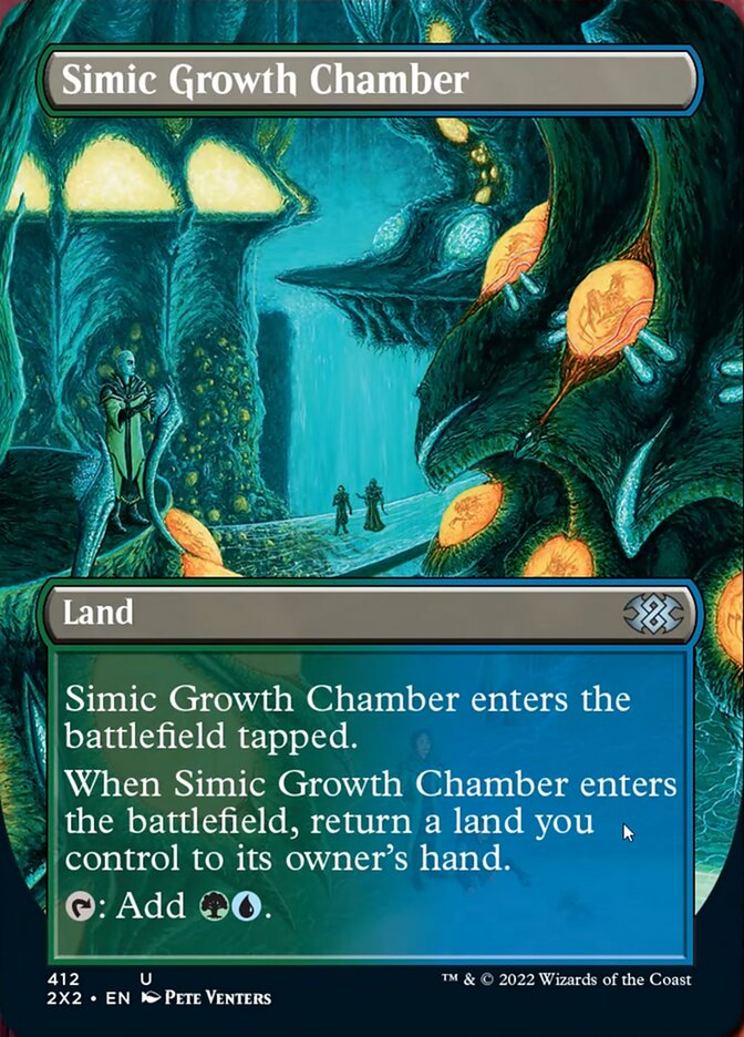 Simic Growth Chamber (Borderless Alternate Art) [Double Masters 2022] | Game Grid - Logan