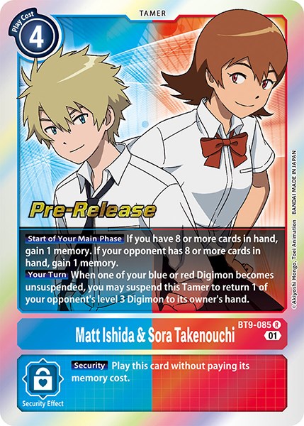 Matt Ishida & Sora Takenouchi [BT9-085] [X Record Pre-Release Promos] | Game Grid - Logan