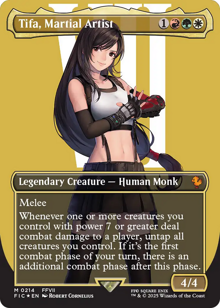 Tifa, Martial Artist (Borderless) (Surge Foil) [FINAL FANTASY Commander] | Game Grid - Logan