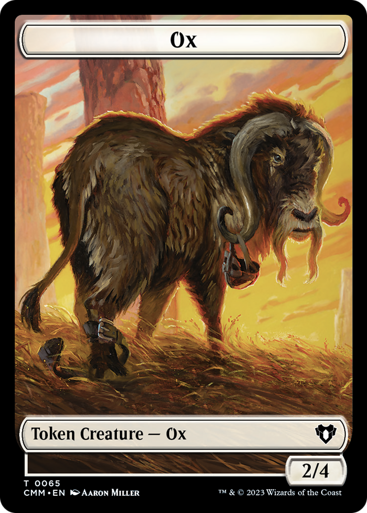 Phyrexian Golem // Ox Double-Sided Token [Commander Masters Tokens] | Game Grid - Logan