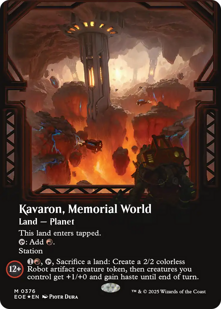 Kavaron, Memorial world (Borderless) (Galaxy Foil) [Edge of Eternities] | Game Grid - Logan