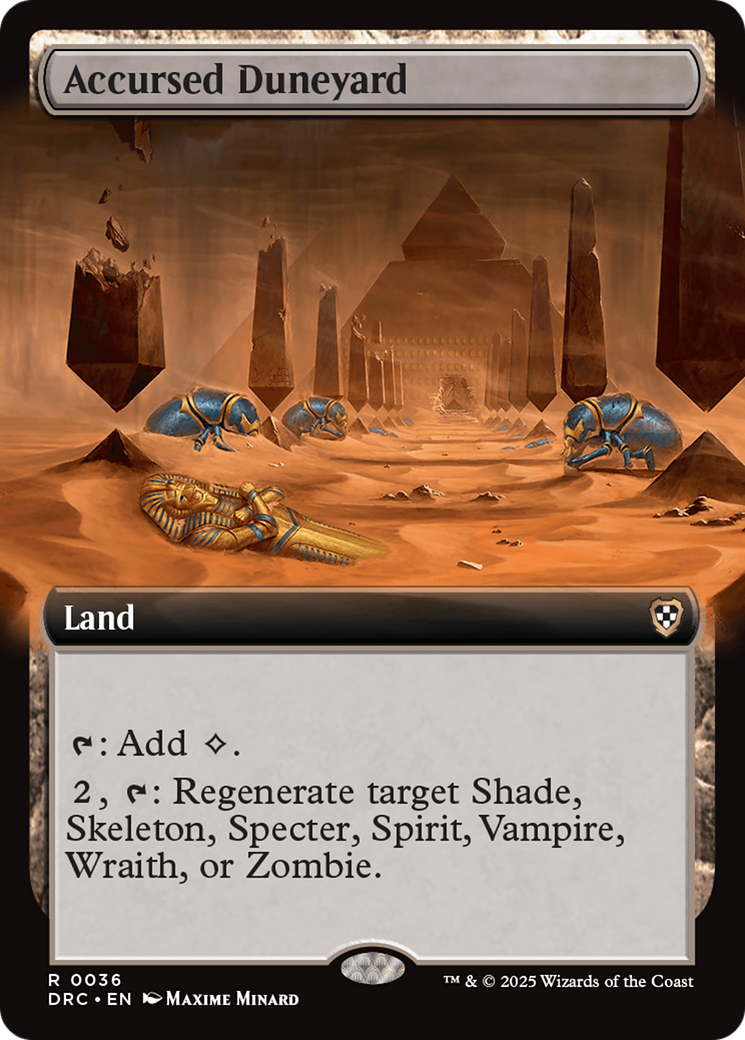 Accursed Duneyard (Extended Art) [Aetherdrift Commander] | Game Grid - Logan