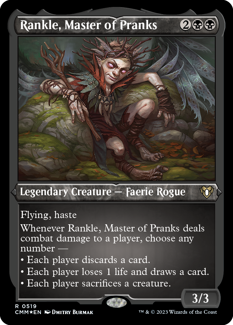 Rankle, Master of Pranks (Foil Etched) [Commander Masters] | Game Grid - Logan