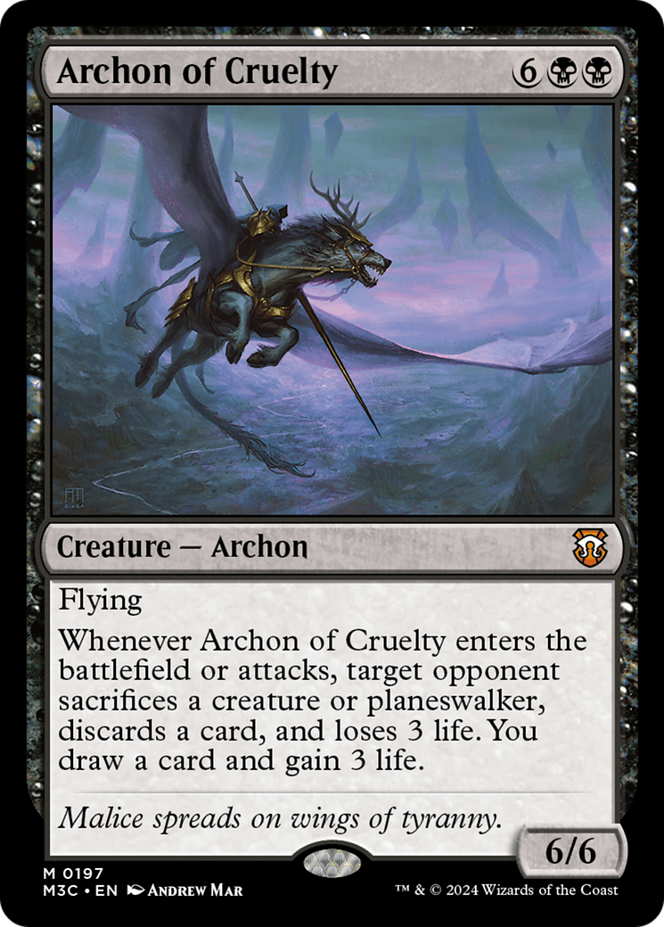 Archon of Cruelty [Modern Horizons 3 Commander] | Game Grid - Logan