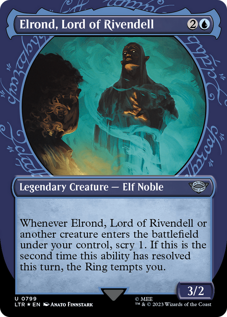 Elrond, Lord of Rivendell (Showcase) (Surge Foil) [The Lord of the Rings: Tales of Middle-Earth] | Game Grid - Logan