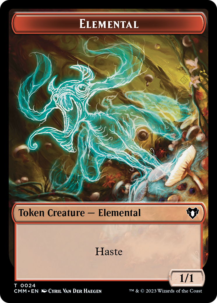 Elemental (0024) // Phyrexian Germ Double-Sided Token [Commander Masters Tokens] | Game Grid - Logan