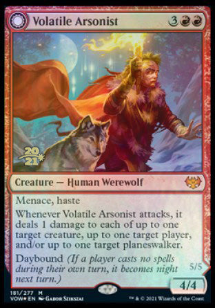 Volatile Arsonist // Dire-Strain Anarchist [Innistrad: Crimson Vow Prerelease Promos] | Game Grid - Logan