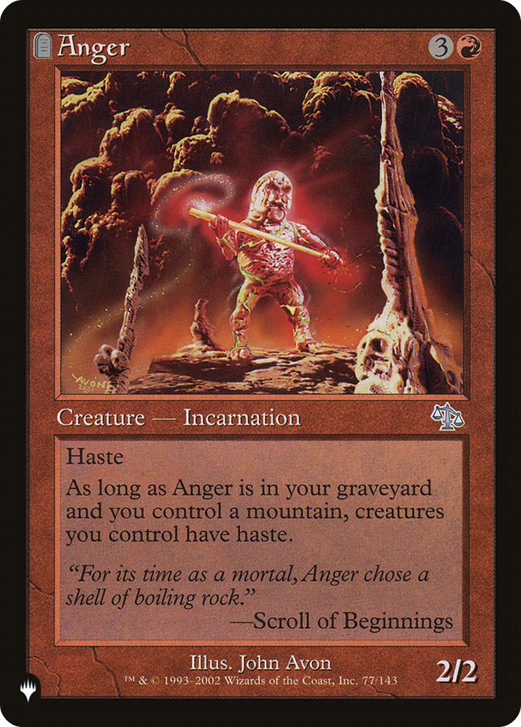 Anger (JUD) [The List Reprints] | Game Grid - Logan