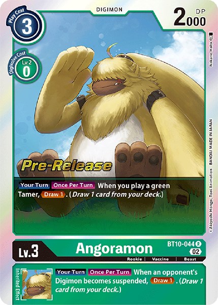 Angoramon [BT10-044] [Xros Encounter Pre-Release Cards] | Game Grid - Logan
