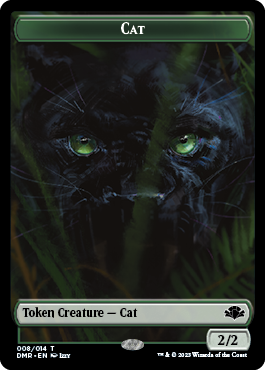 Goblin // Cat (008) Double-Sided Token [Dominaria Remastered Tokens] | Game Grid - Logan