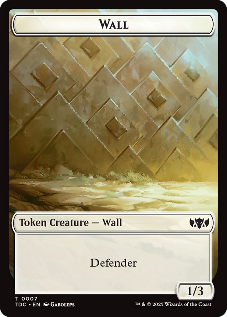 Insect (0023) // Wall Double-Sided Token [Tarkir: Dragonstorm Commander Tokens] | Game Grid - Logan