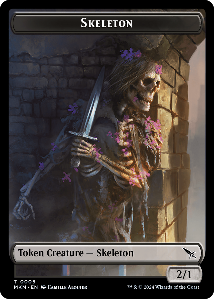 Skeleton Token [Murders at Karlov Manor Tokens] | Game Grid - Logan