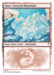 Snow-Covered Mountain (White Border) [Mystery Booster 2] | Game Grid - Logan