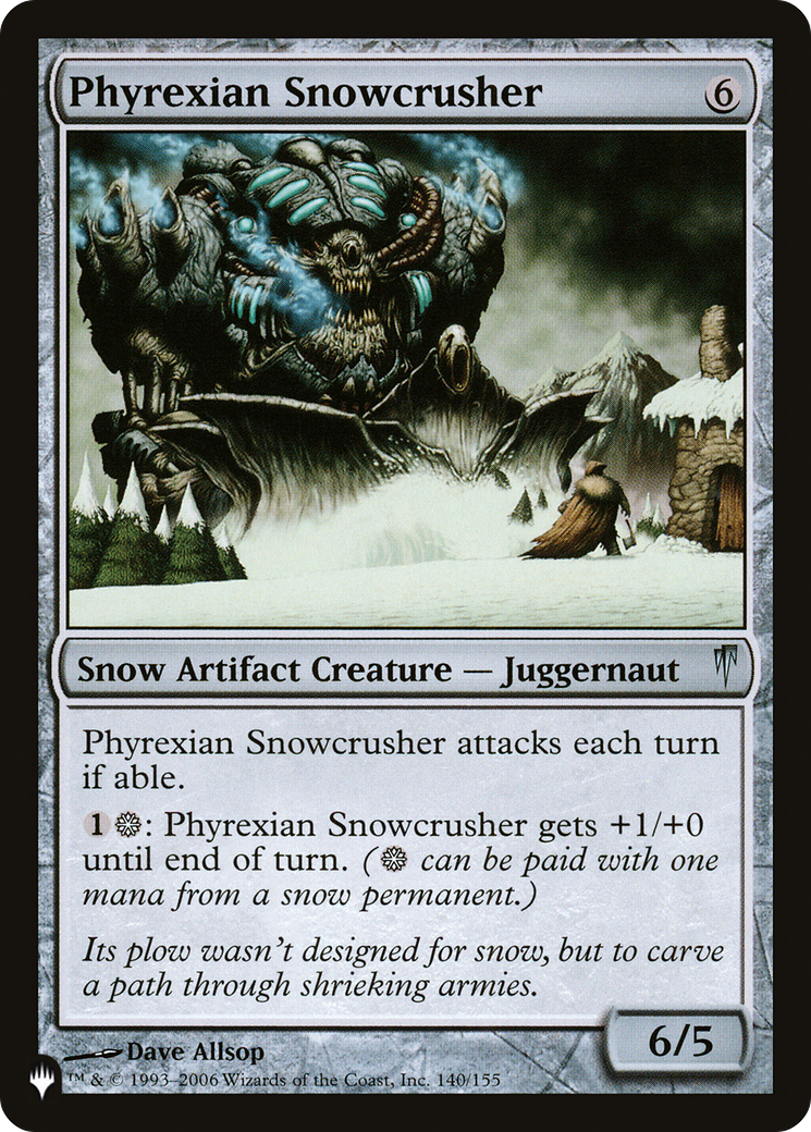 Phyrexian Snowcrusher [The List] | Game Grid - Logan