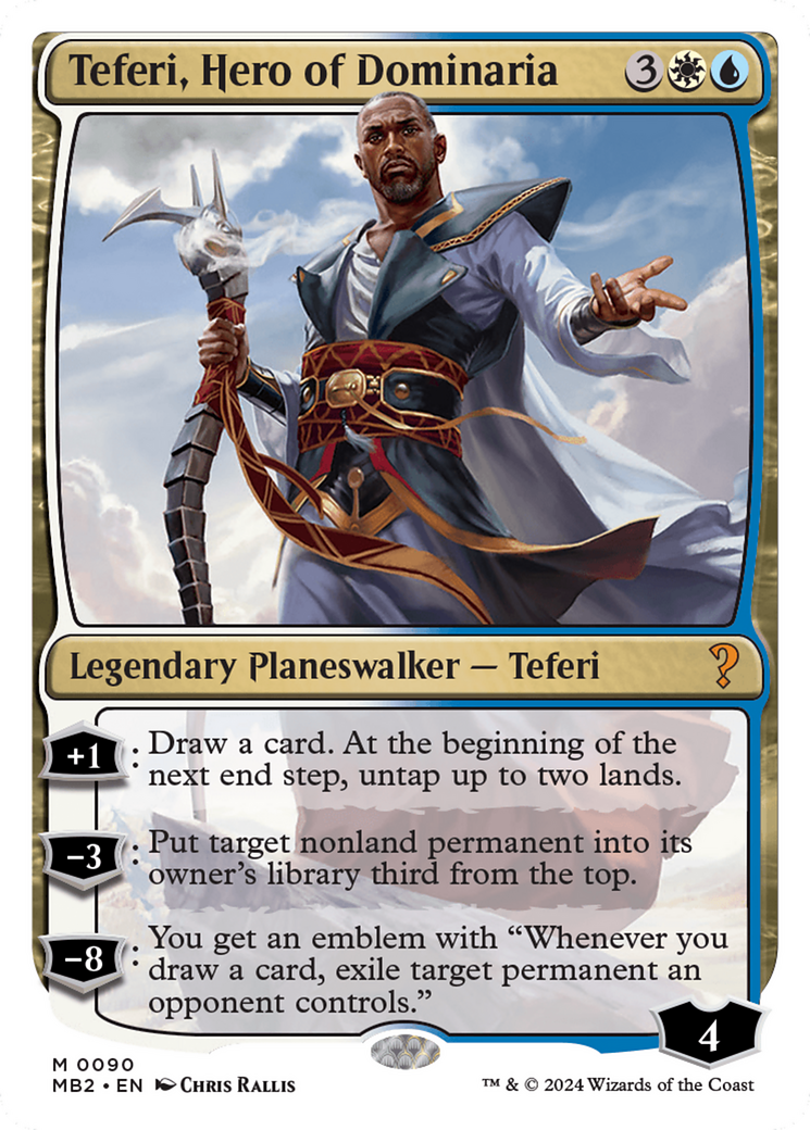 Teferi, Hero of Dominaria (White Border) [Mystery Booster 2] | Game Grid - Logan