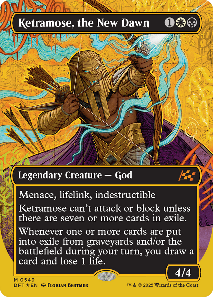 Ketramose, the New Dawn (Borderless) (First-Place Foil) [Aetherdrift] | Game Grid - Logan