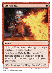 Unholy Heat (White Border) [Mystery Booster 2] | Game Grid - Logan