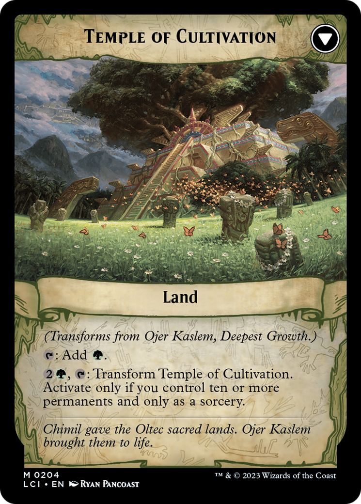 Ojer Kaslem, Deepest Growth // Temple of Cultivation [The Lost Caverns of Ixalan Prerelease Cards] | Game Grid - Logan