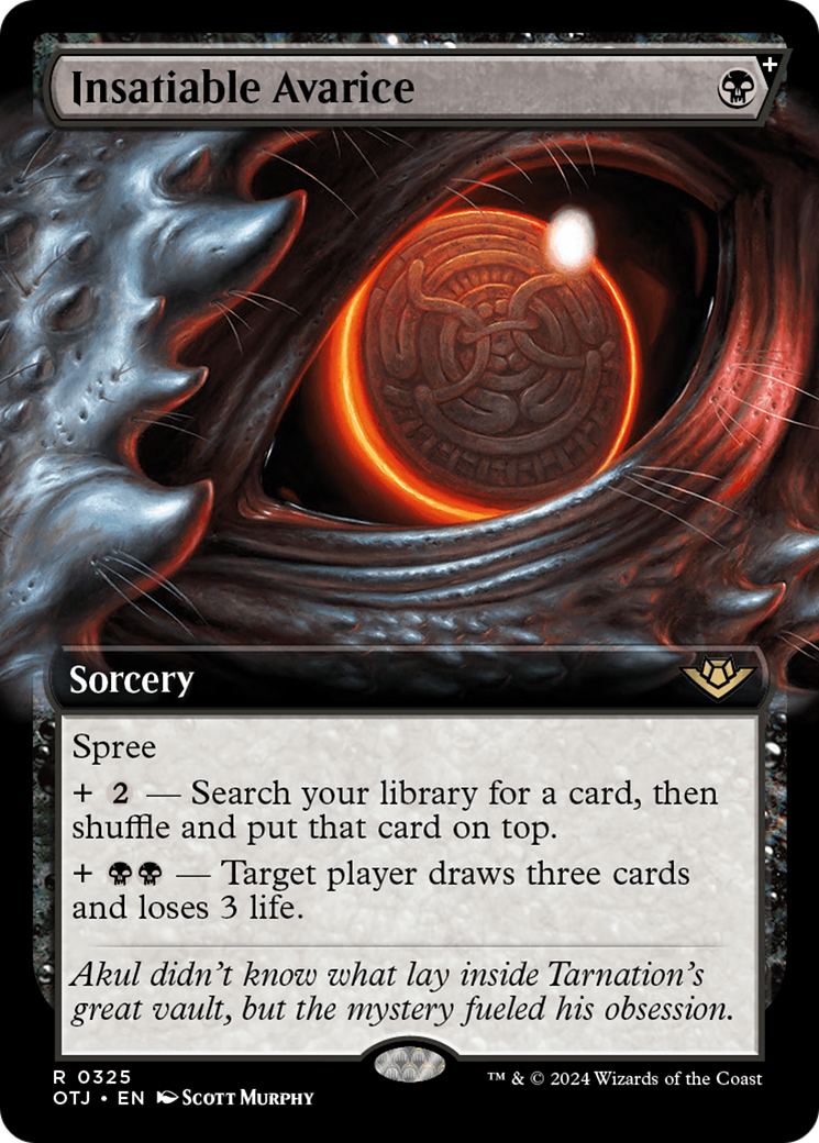 Insatiable Avarice (Extended Art) [Outlaws of Thunder Junction] | Game Grid - Logan