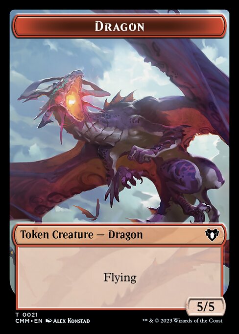 Elemental (0024) // Dragon (0021) Double-Sided Token [Commander Masters Tokens] | Game Grid - Logan