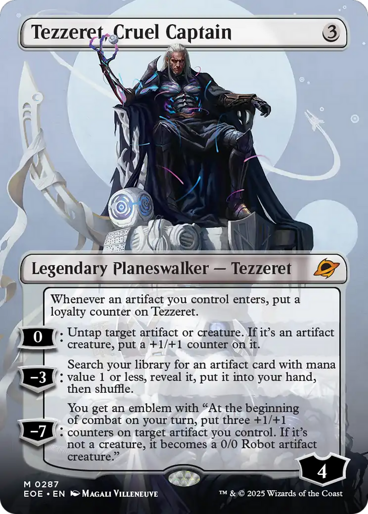 Tezzeret, Cruel Captain (Borderless) [Edge of Eternities] | Game Grid - Logan