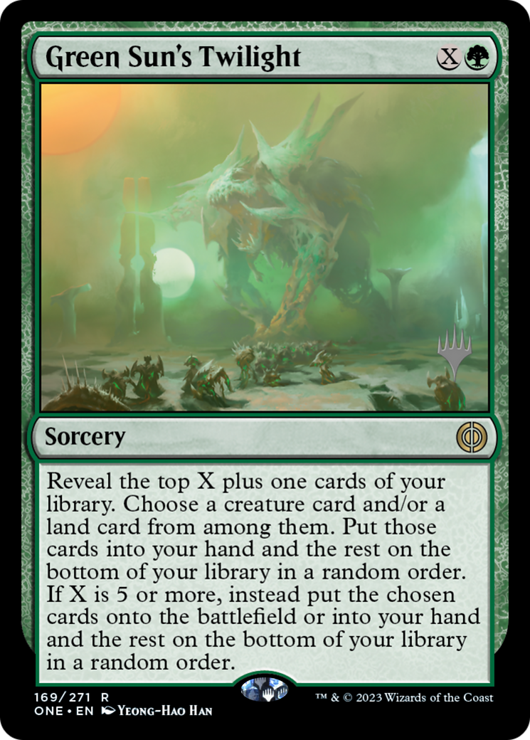 Green Sun's Twilight (Promo Pack) [Phyrexia: All Will Be One Promos] | Game Grid - Logan