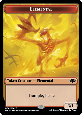 Goblin // Elemental Double-Sided Token [Dominaria Remastered Tokens] | Game Grid - Logan