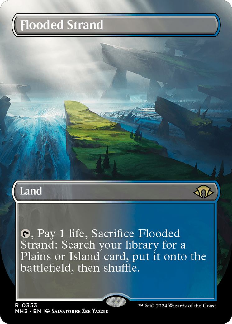 Flooded Strand (Borderless) [Modern Horizons 3] | Game Grid - Logan