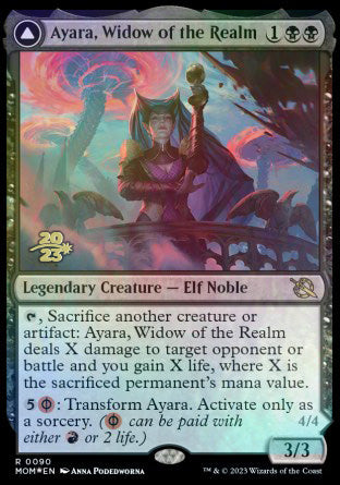 Ayara, Widow of the Realm // Ayara, Furnace Queen [March of the Machine Prerelease Promos] | Game Grid - Logan