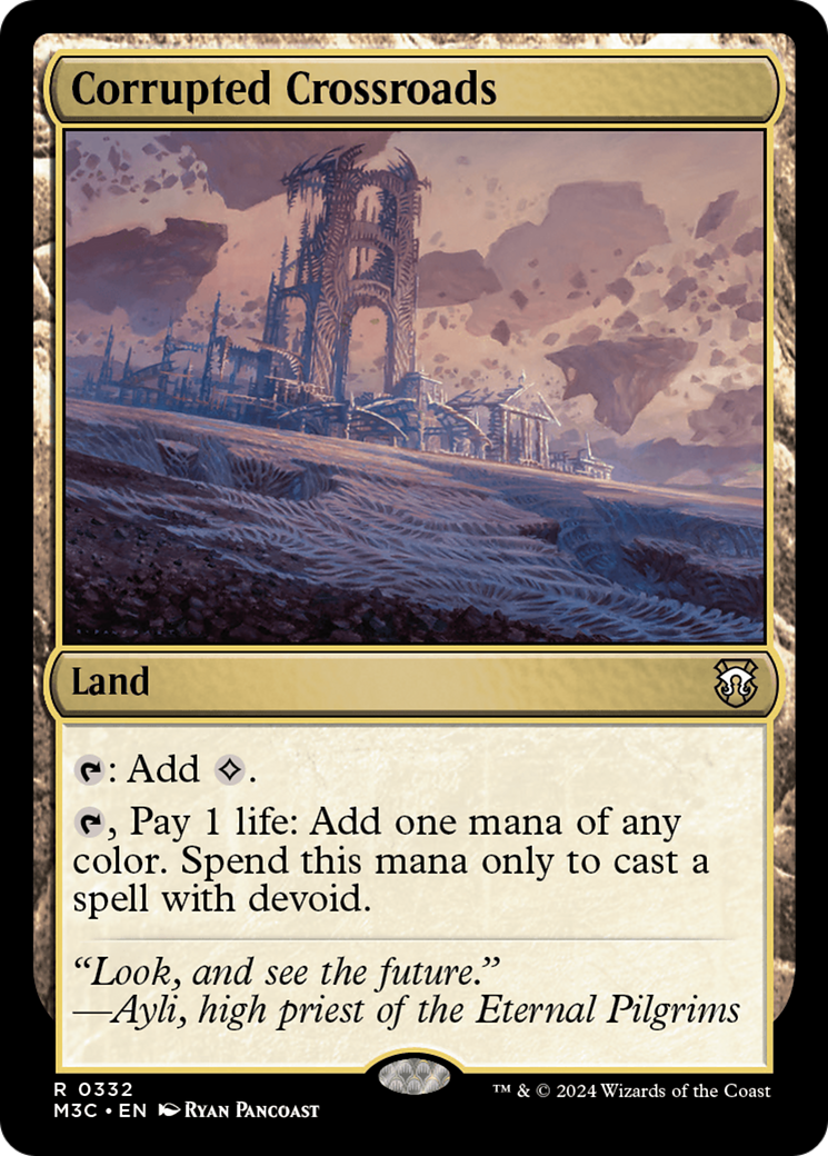 Corrupted Crossroads (Ripple Foil) [Modern Horizons 3 Commander] | Game Grid - Logan